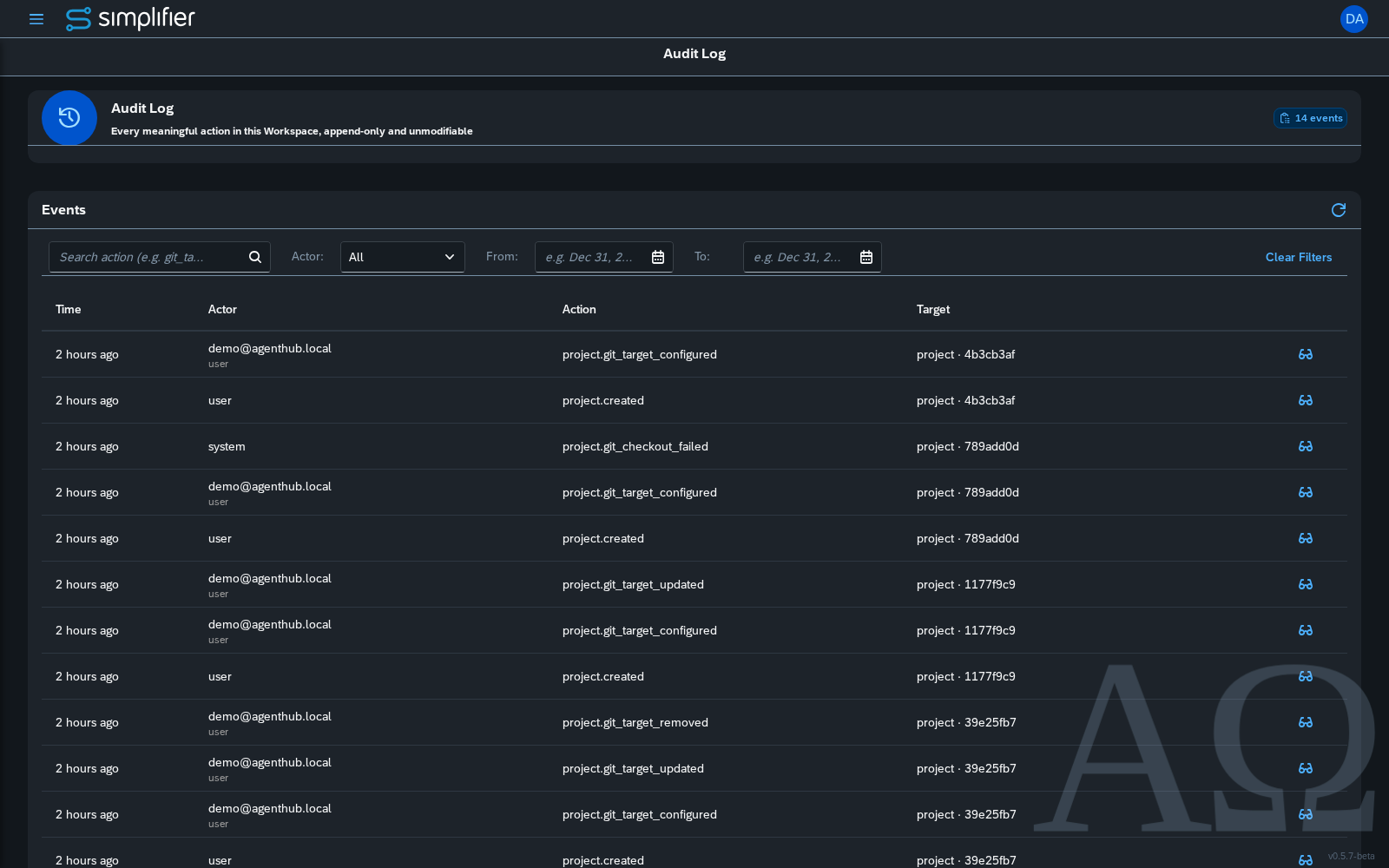 Audit Log