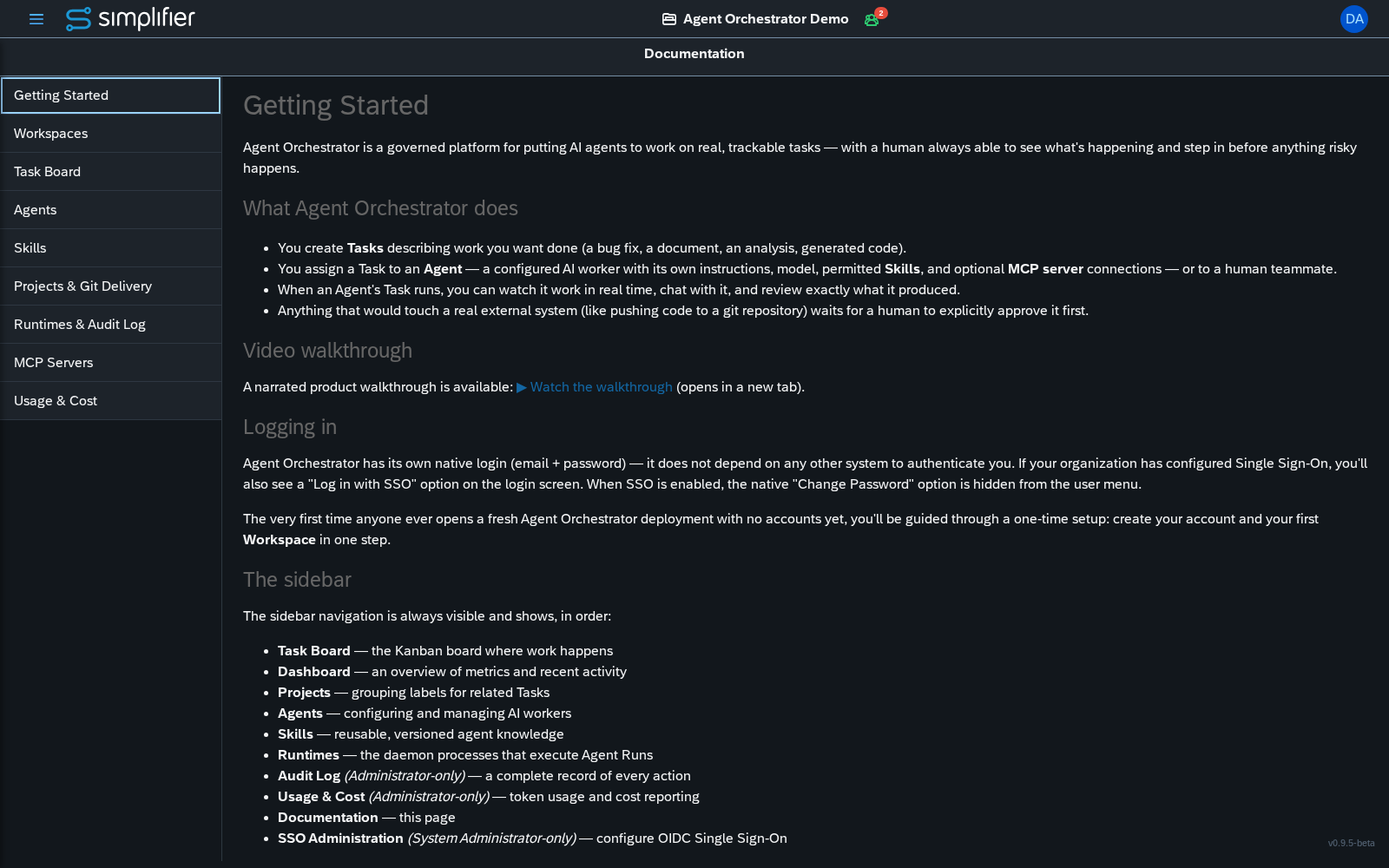 In-app Documentation